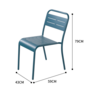 Voir la diapositive 3 : CONCEPT USINE Lot de 4 chaises en acier bleu BERGAME