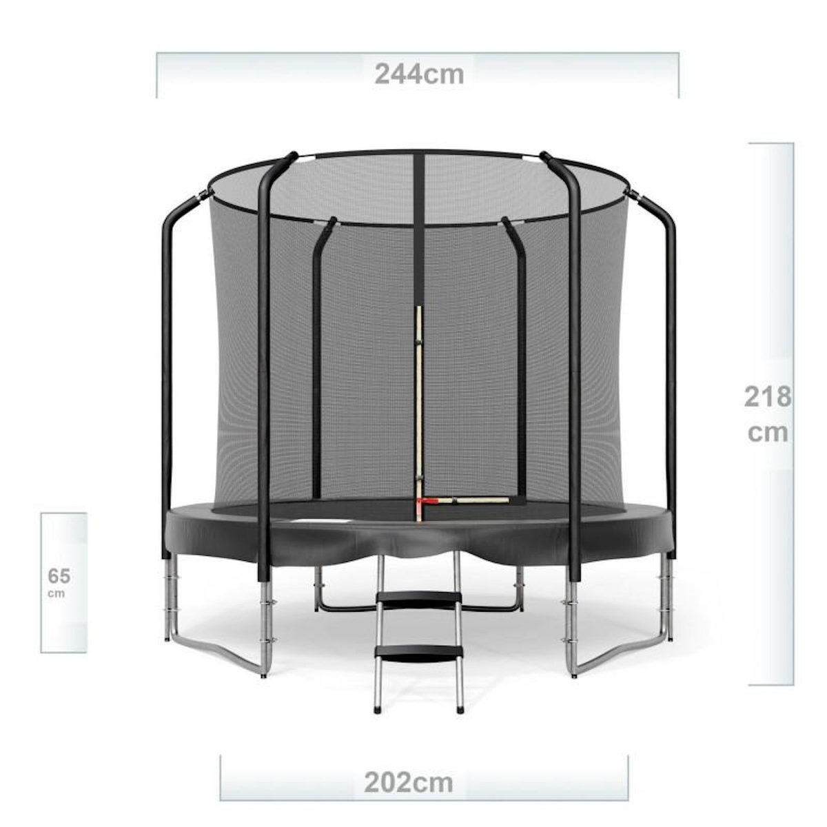 JUMP4FUN Trampoline Semi-Pro Jump4fun 8FT-244cm Noir
