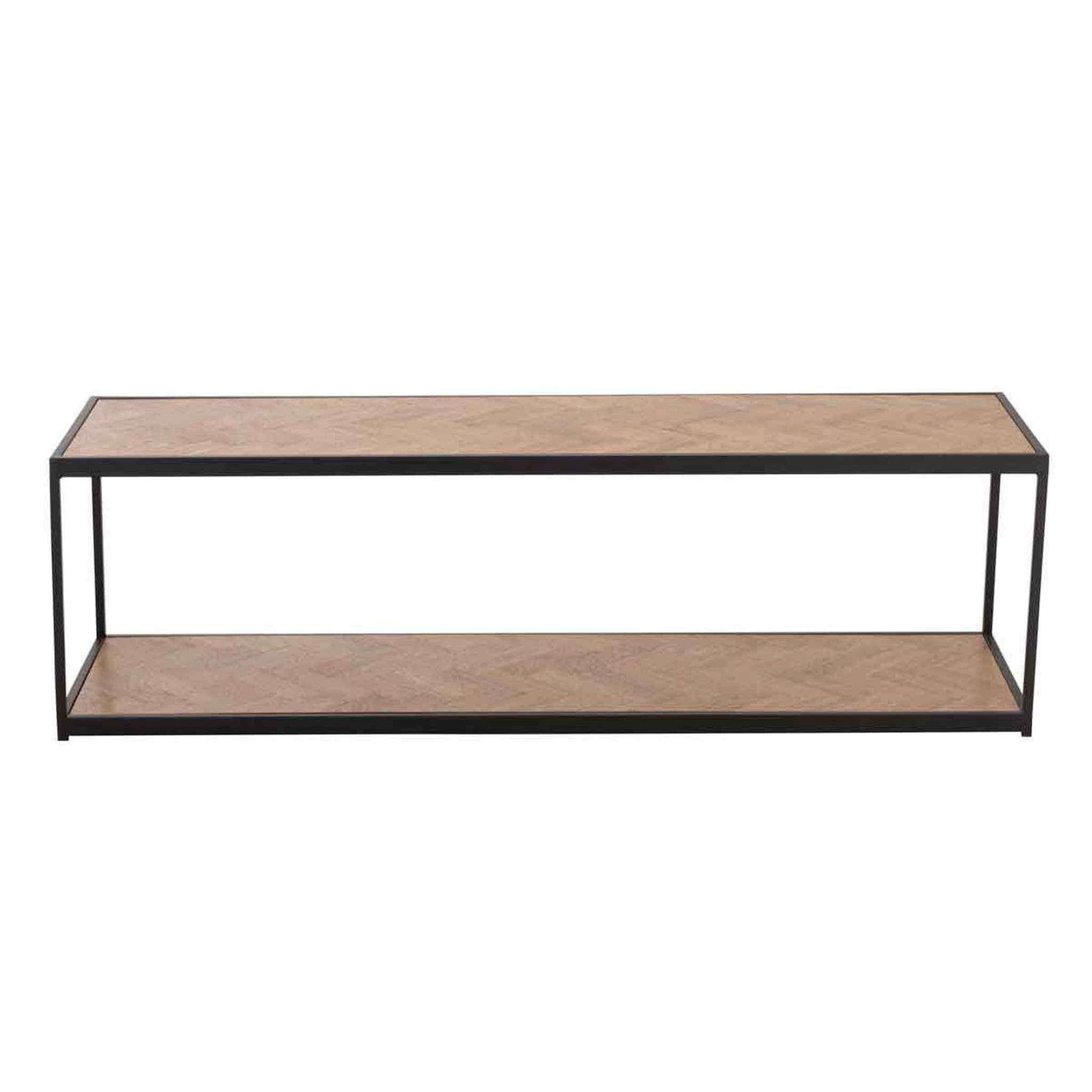 Voir la diapositive 2 : J-LINE Table basse 2 niveaux  miraza  150cm naturel & noir