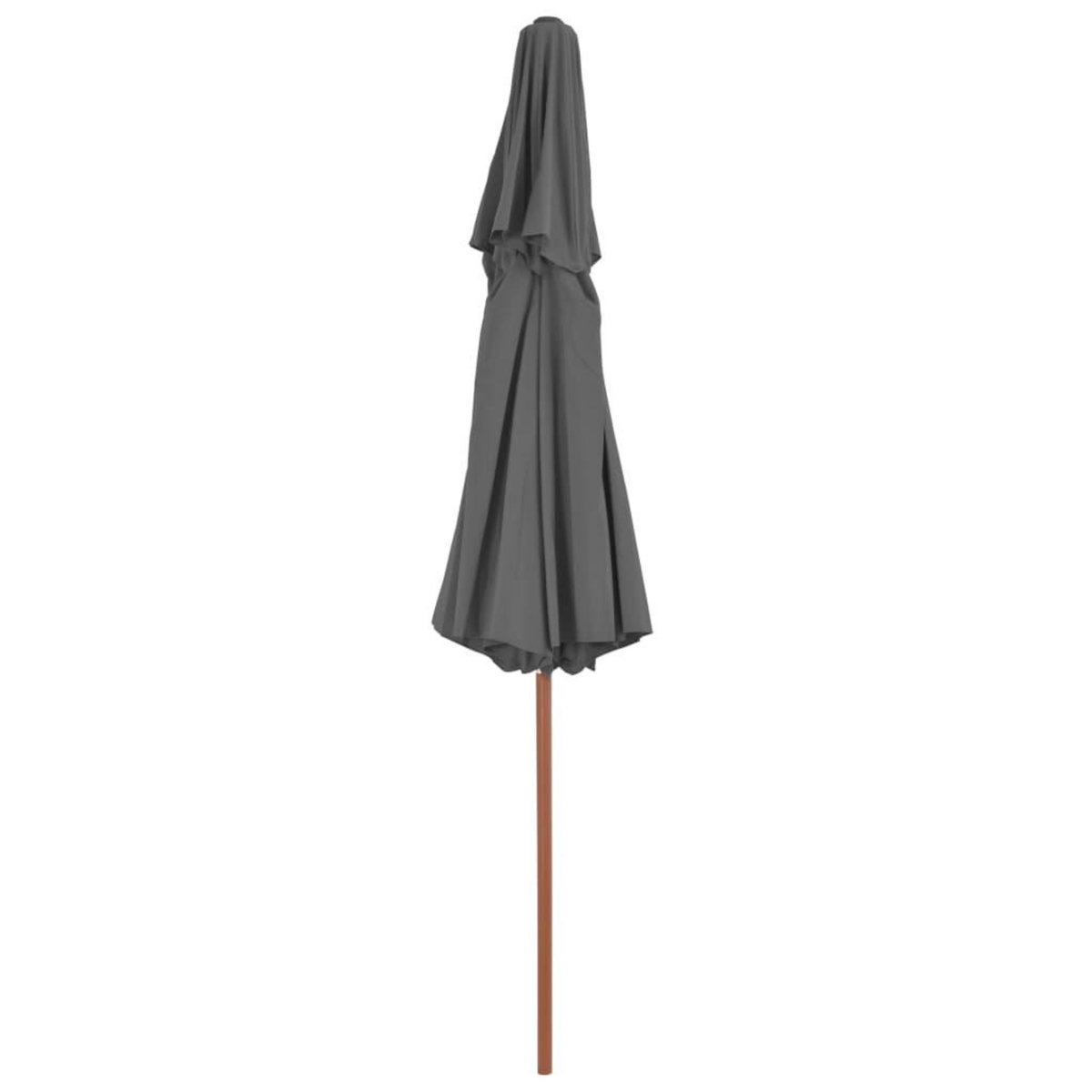 VIDAXL Parasol a deux etages avec mat en bois 270 cm anthracite
