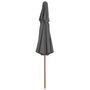 Voir la diapositive 4 : VIDAXL Parasol a deux etages avec mat en bois 270 cm anthracite