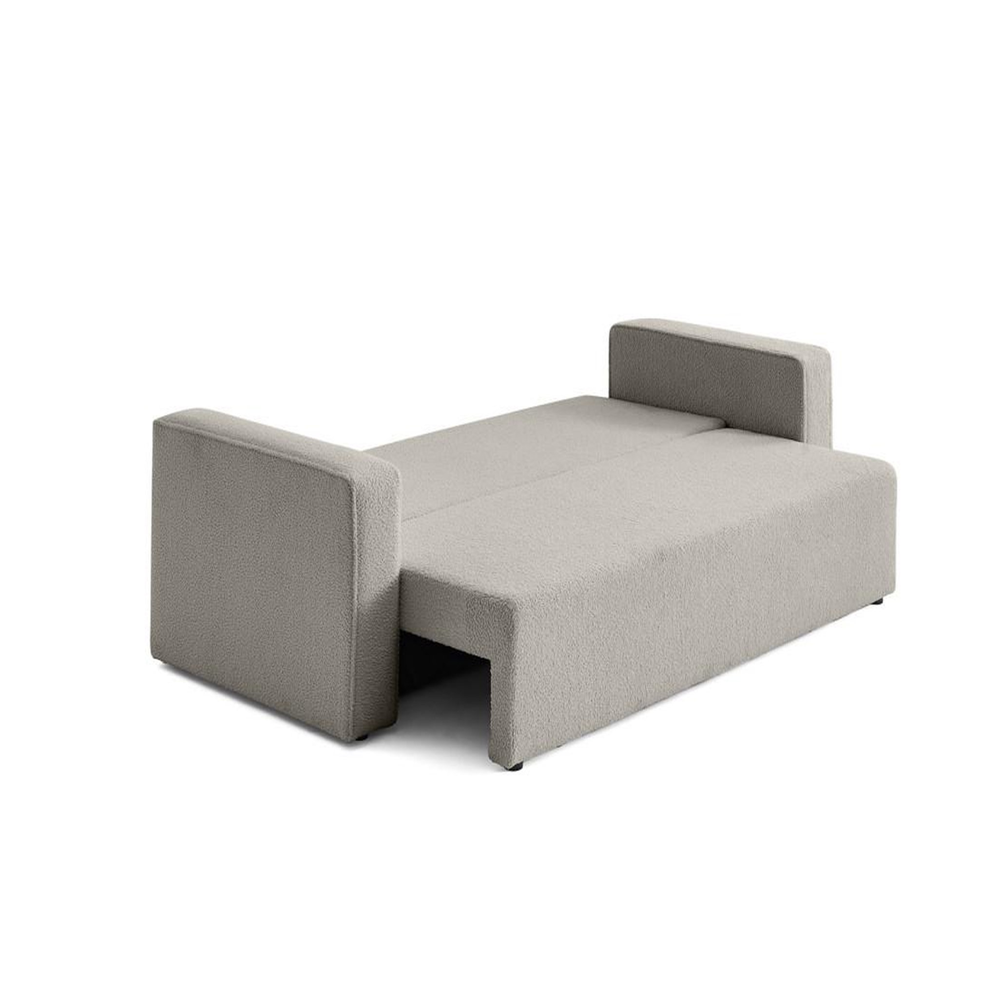 Voir la diapositive 3 : BEST MOBILIER Topaze - canapé 3 places - convertible avec coffre - en tissu bouclette