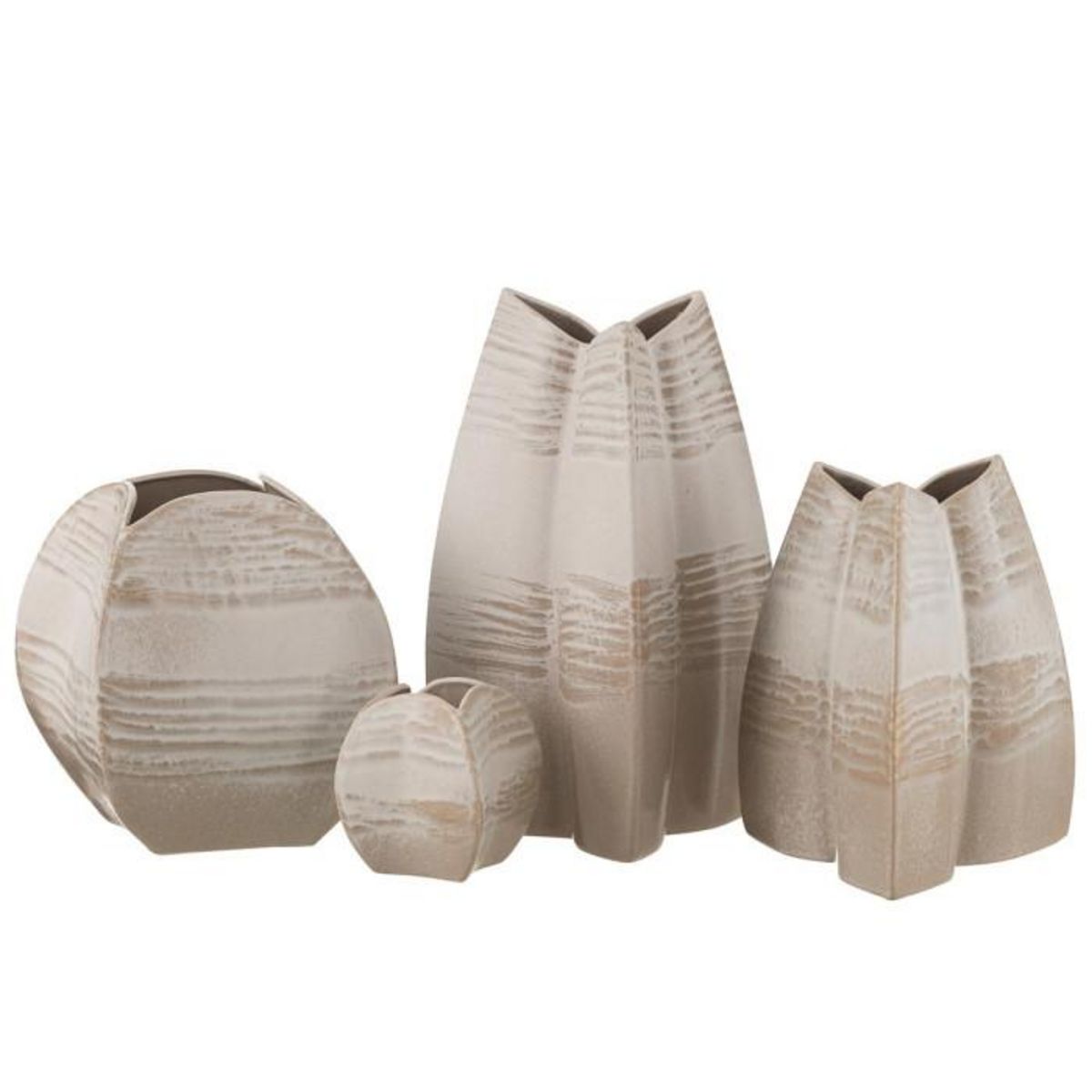 Paris Prix Vase Abstrait Tripode  Dewayne  39cm Beige