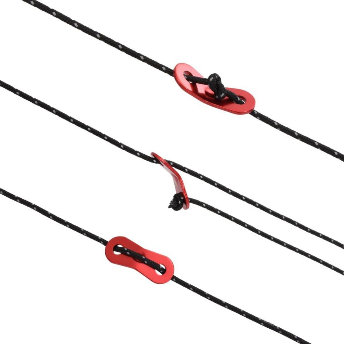 VIDAXL Corde de haubanage de tente avec bandes reflechissantes et cles