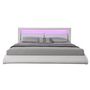 Voir la diapositive 1 : CONCEPT USINE Cadre de lit avec LED 140 x 190 cm en PU blanc BRIXTON