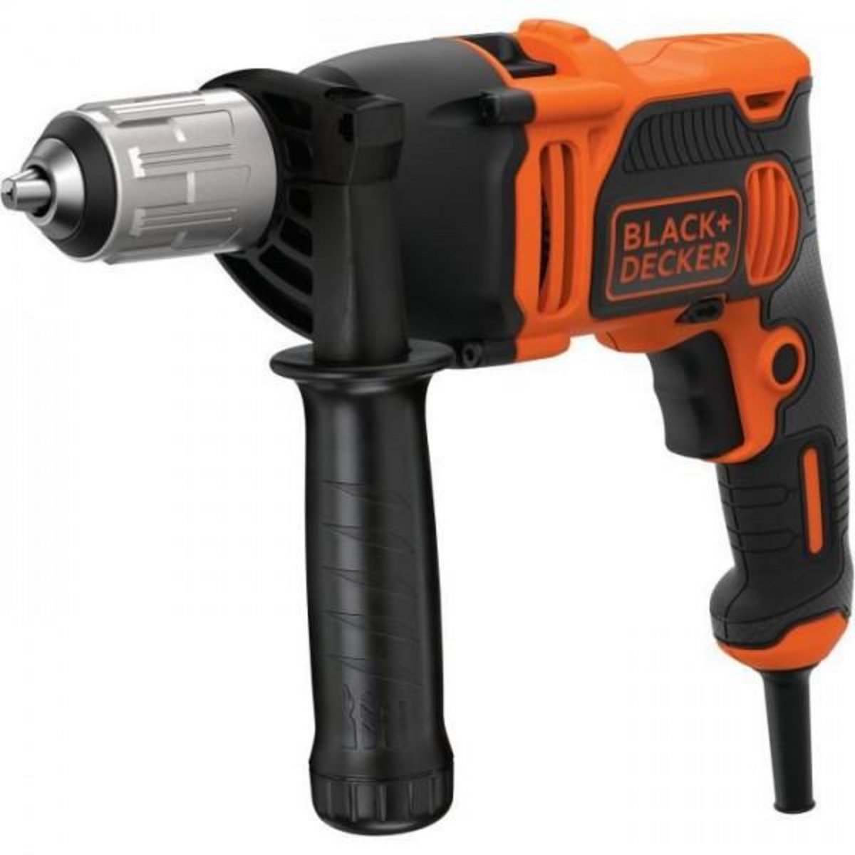 BLACK + DECKER Perceuse a percussion filaire 850W BLACK+DECKER - BEH850-QS - Livrée avec guide de profondeur + poignée latérale