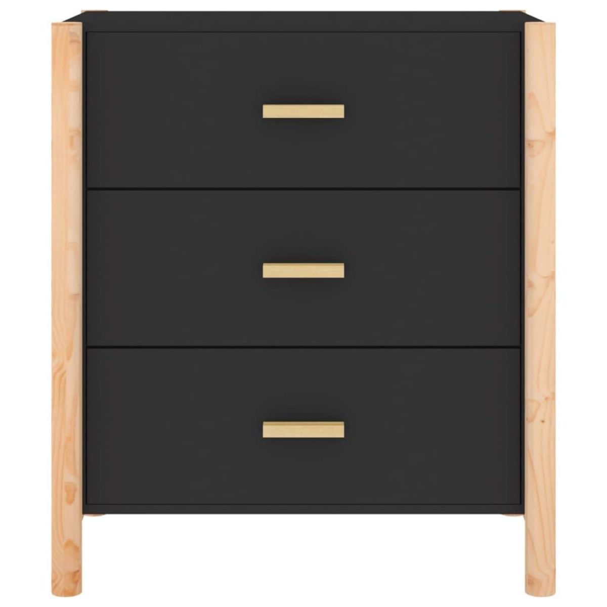 VIDAXL Buffet Noir 62x38x70 cm Bois d'ingenierie