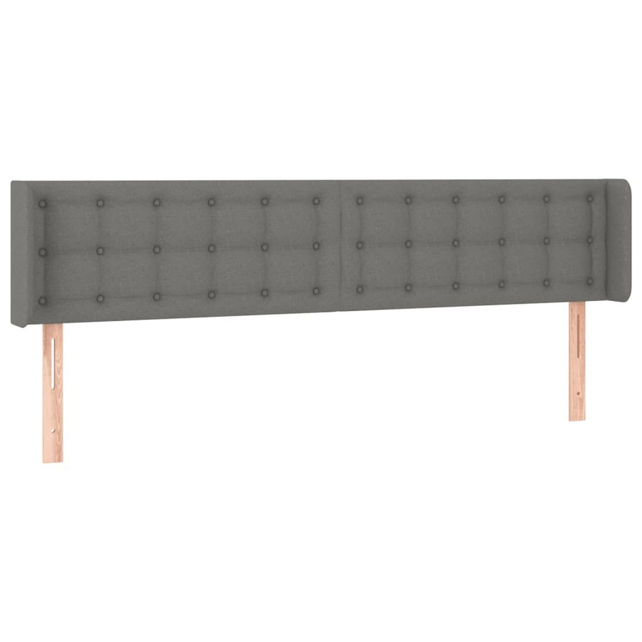 Voir la diapositive 3 : VIDAXL Tete de lit a LED Gris fonce 163x16x78/88 cm Tissu