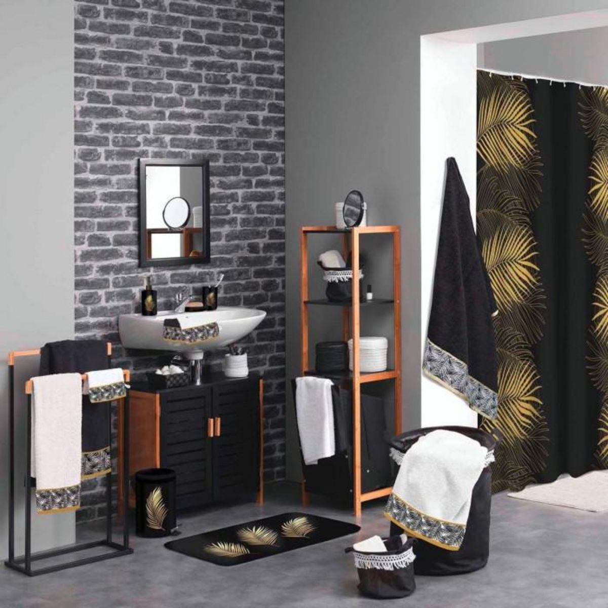 Paris Prix Drap de Bain  Orbella  90x150cm Noir