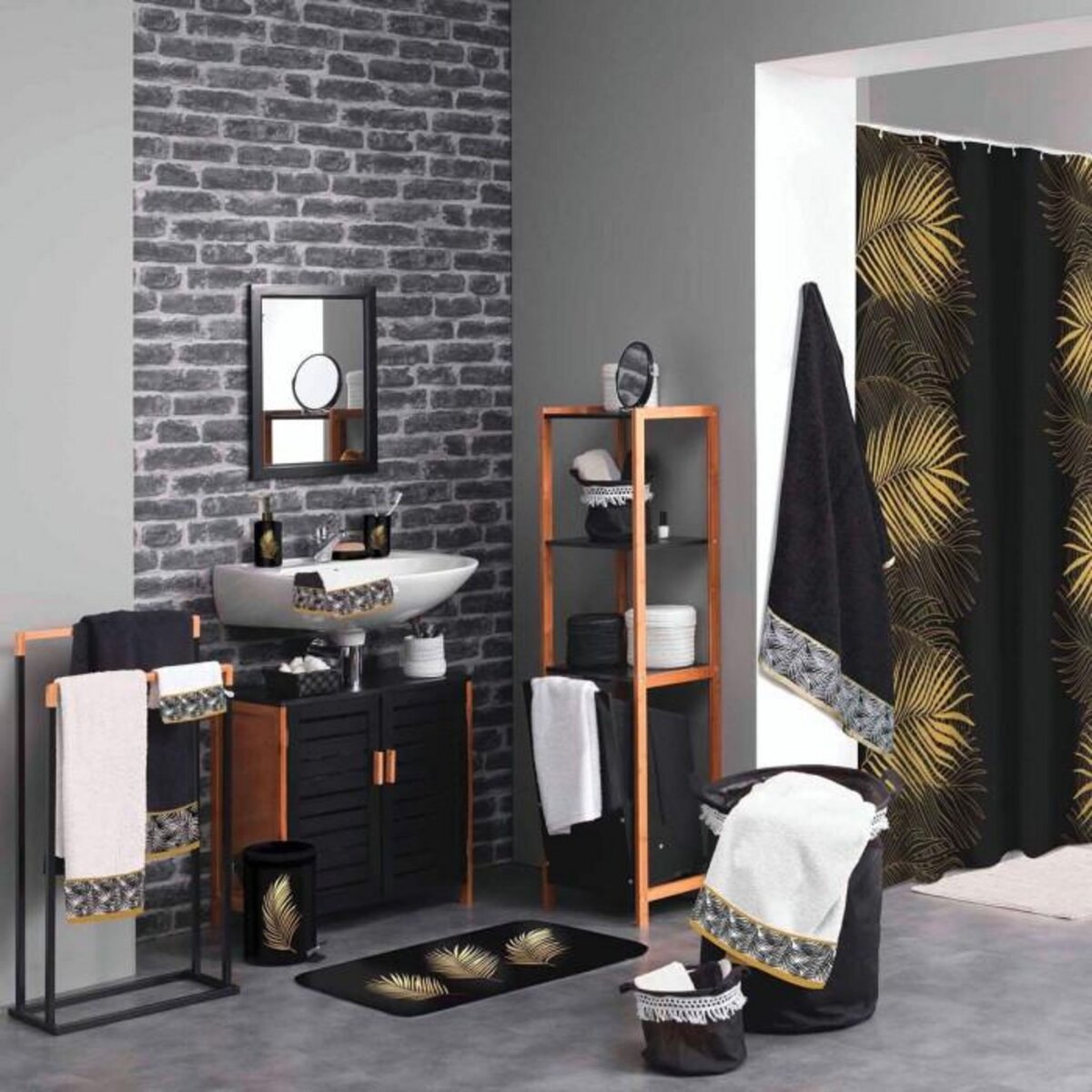 Paris Prix Drap de Bain  Orbella  90x150cm Noir