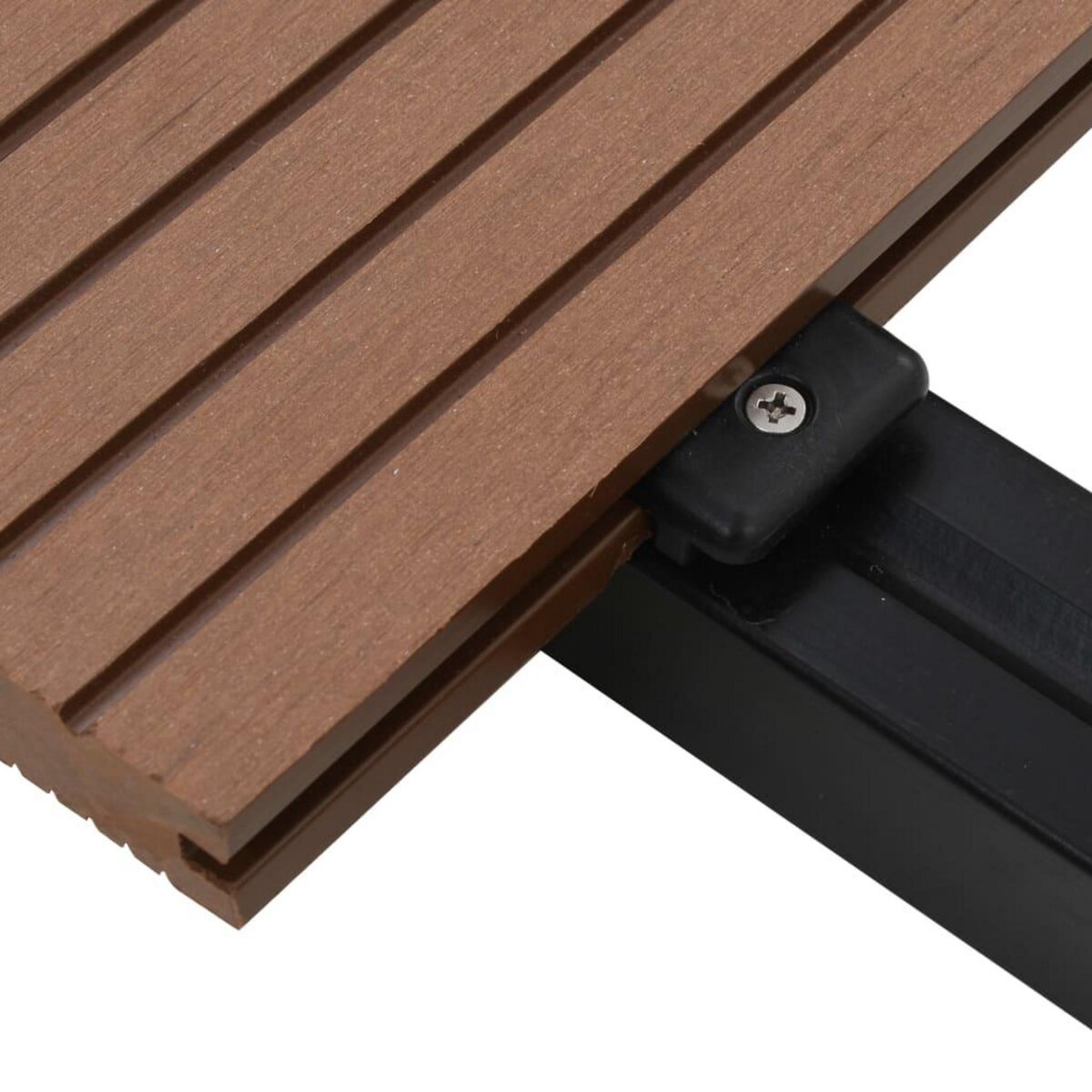 VIDAXL Panneaux de terrasse WPC et accessoires 10 m^2 4 m Marron clair