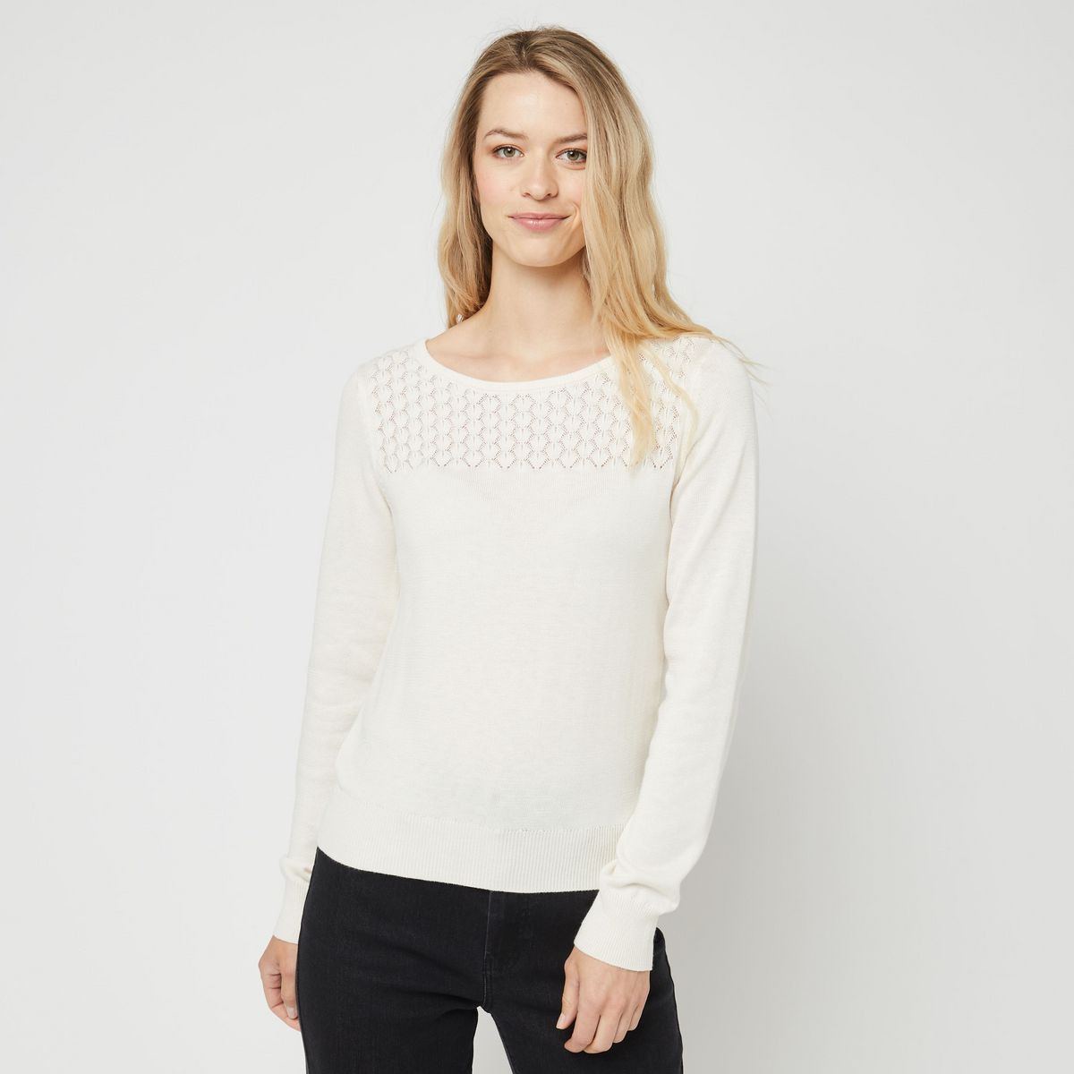 INEXTENSO Pull écru femme