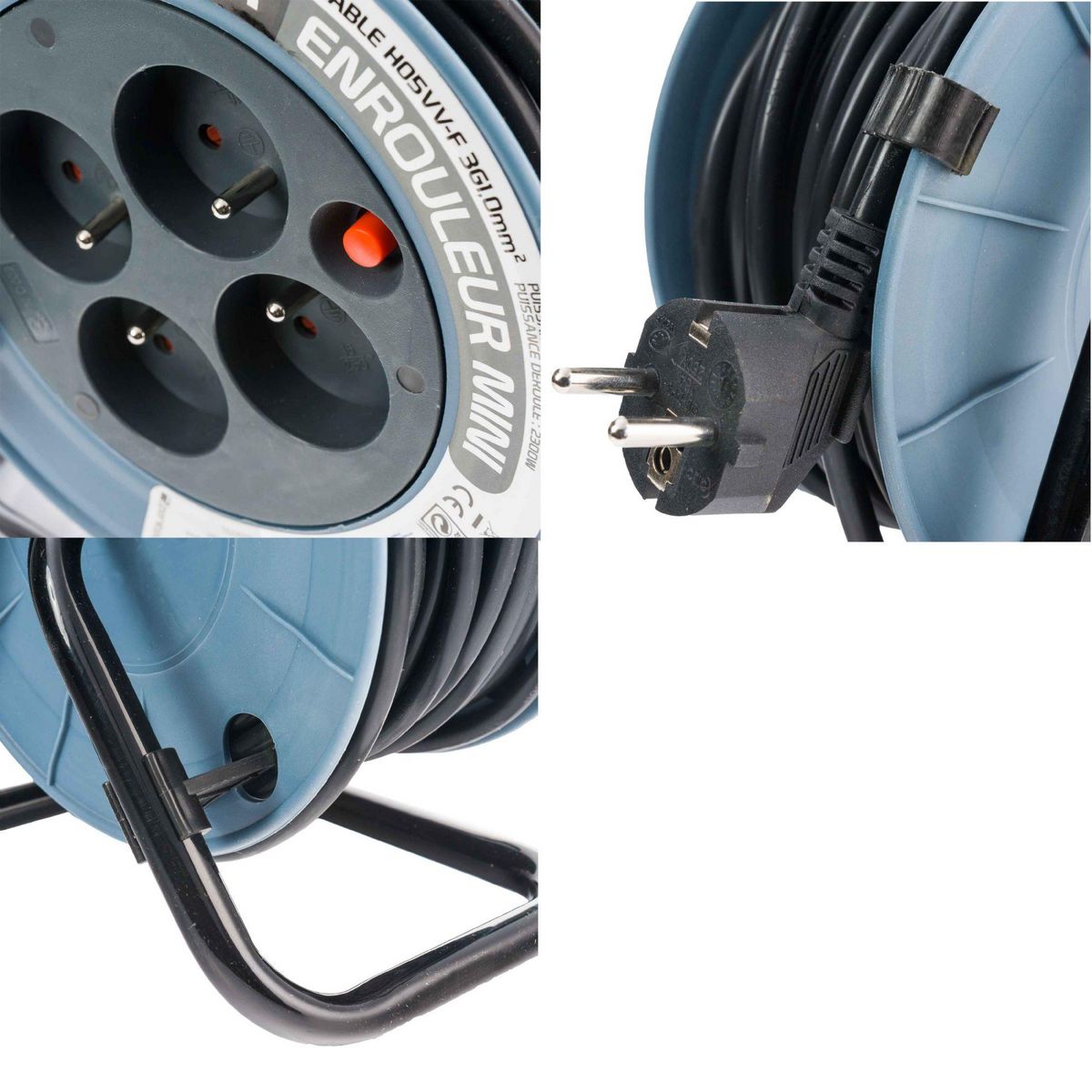 ZENITECH Rallonge Ménager 3G 1 mm² - GRIS 15 M