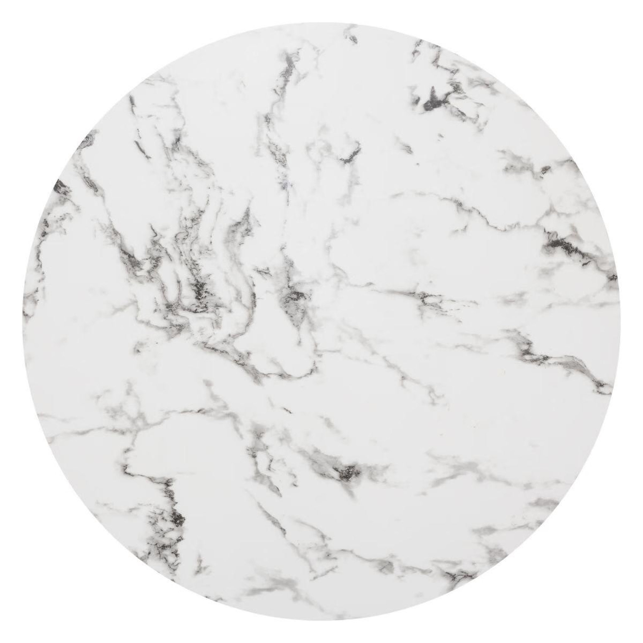 Voir la diapositive 3 : ATMOSPHERA Table à manger effet marbre  rayo  120cm blanc