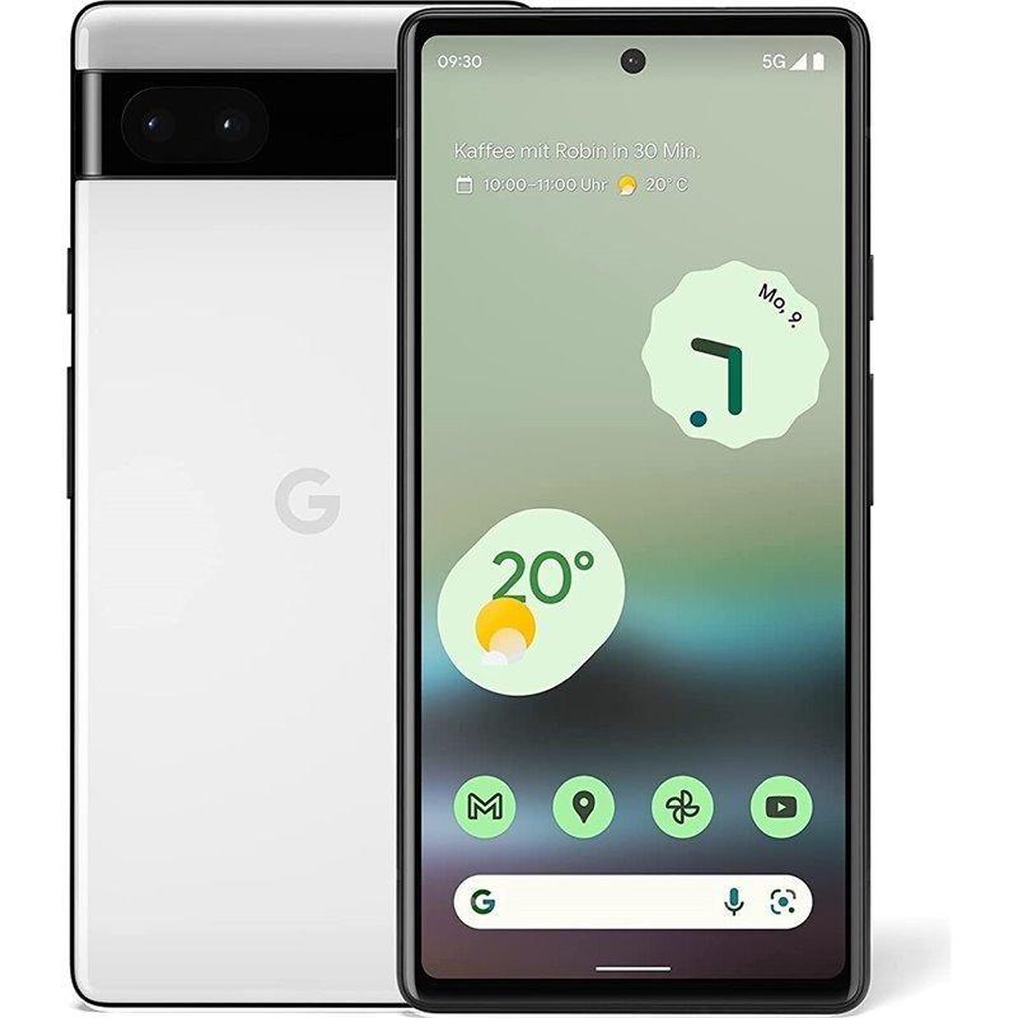 Voir la diapositive 1 : GOOGLE Google Pixel 6a Reconditionné 128 Go - Grade A - Blanc