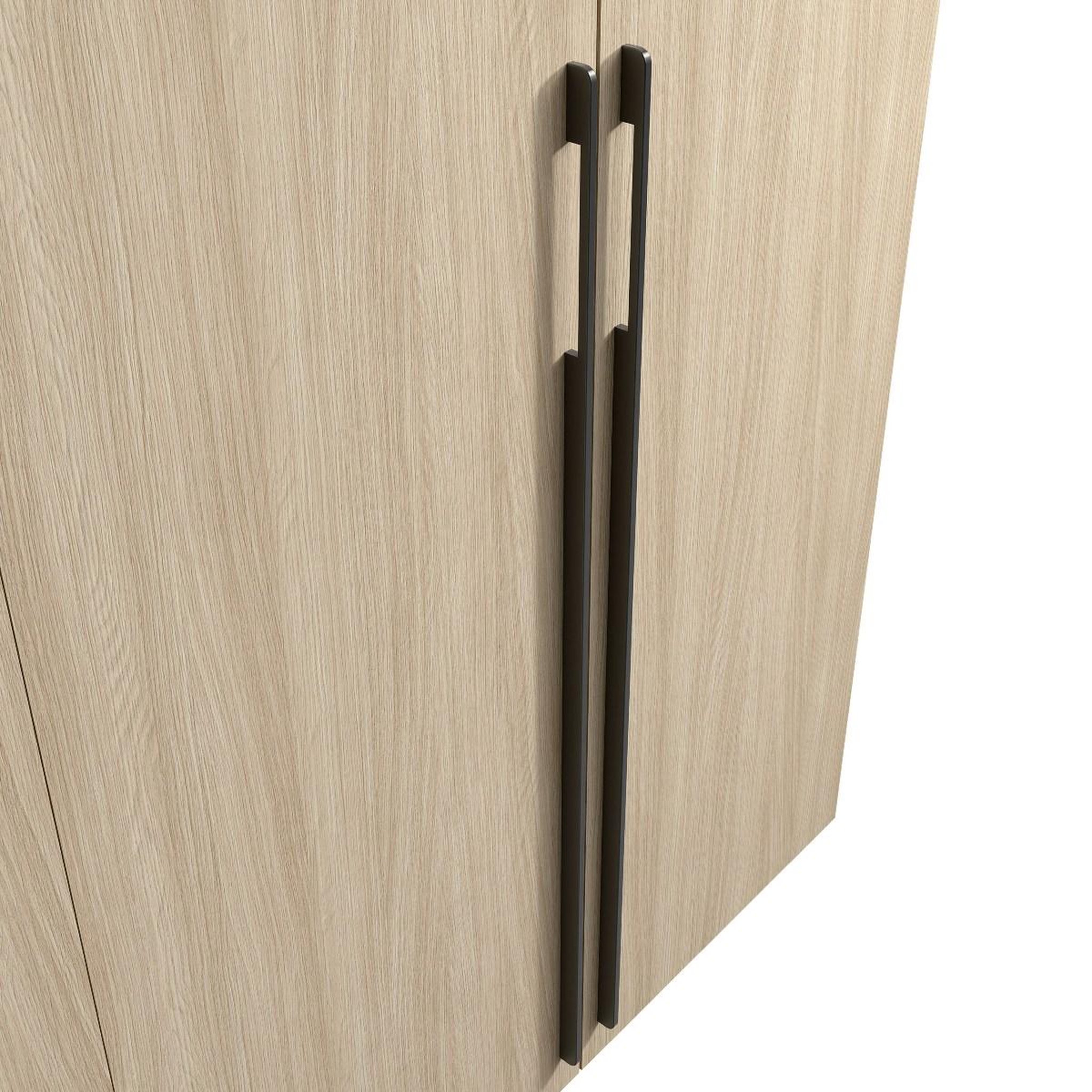 Voir la diapositive 6 : JLC KREATION Meuble d'entrée moderne en bois avec miroir 110cm orelia