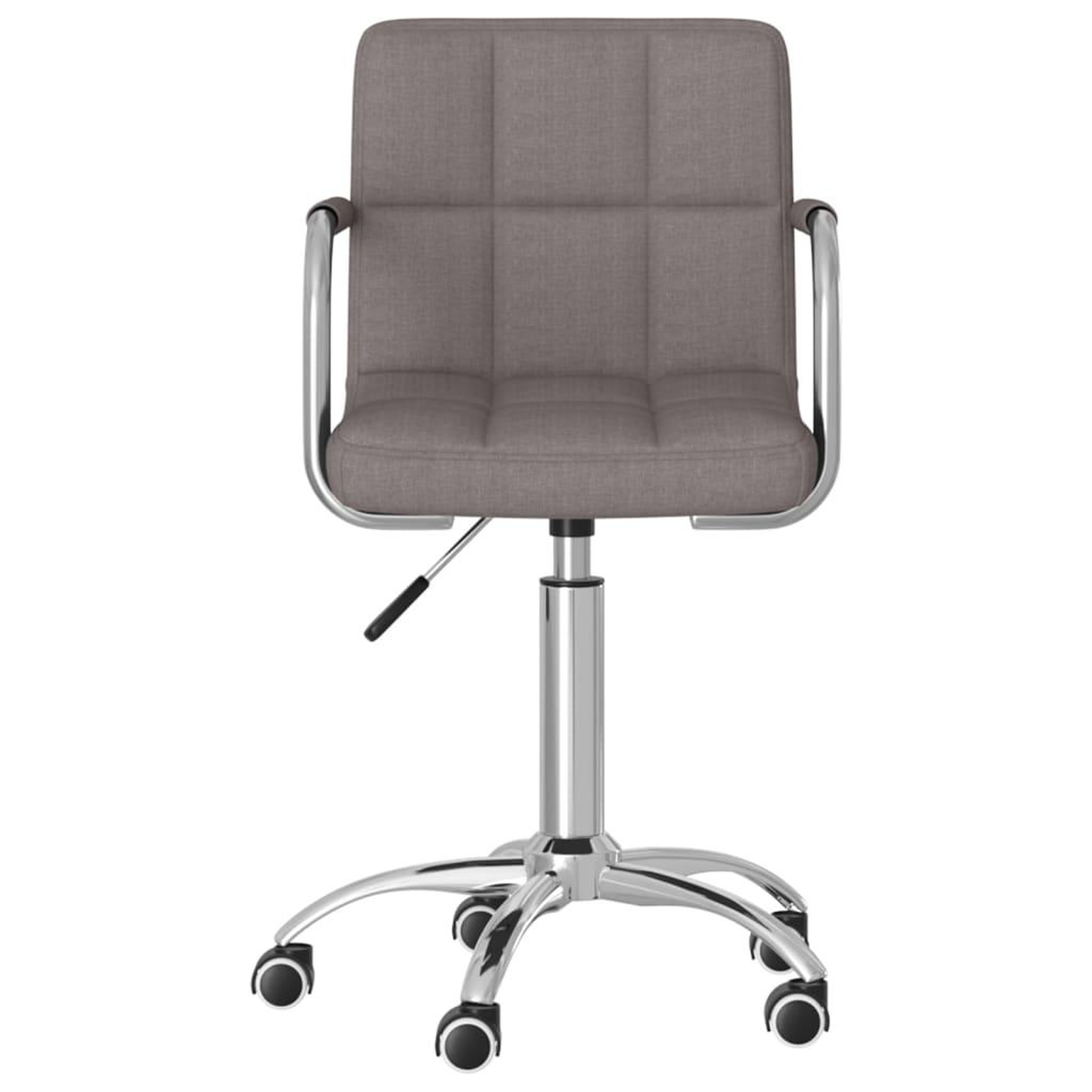 Voir la diapositive 2 : VIDAXL Chaise pivotante de salle a manger Taupe Tissu