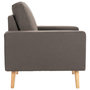 Voir la diapositive 4 : VIDAXL Fauteuil Taupe Tissu
