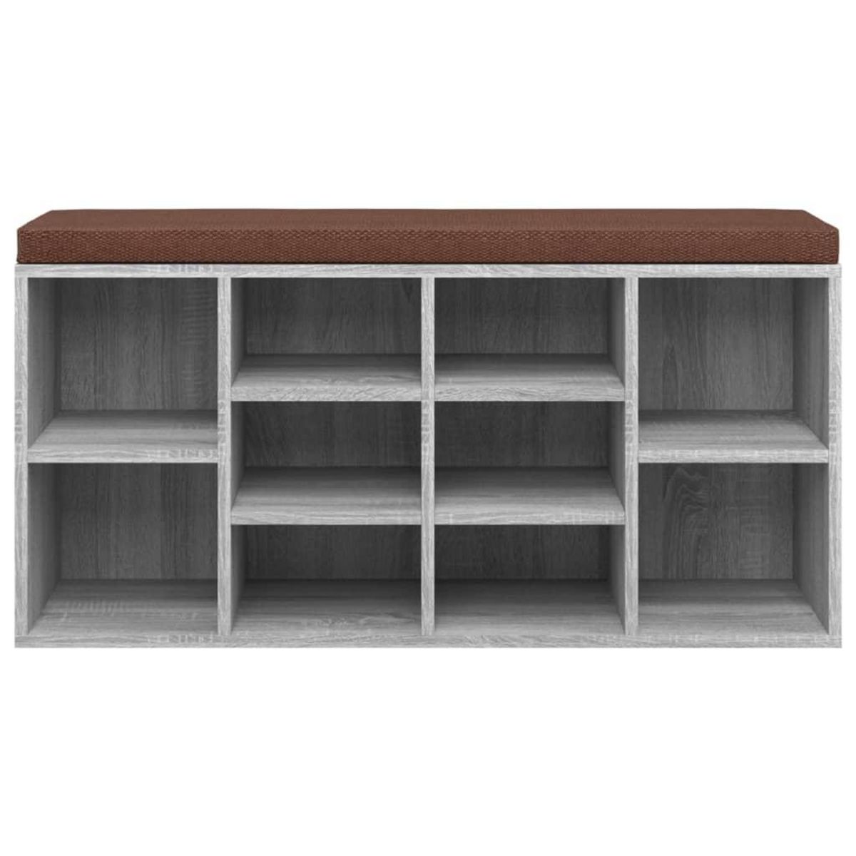 VIDAXL Banc a chaussures Sonoma gris 103x30x48 cm Bois d'ingenierie