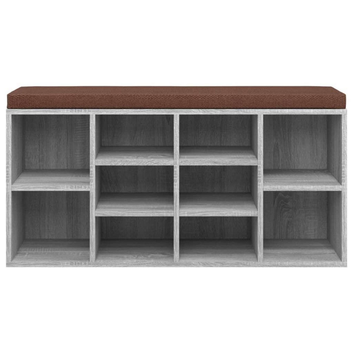 VIDAXL Banc a chaussures Sonoma gris 103x30x48 cm Bois d'ingenierie
