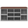 Voir la diapositive 4 : VIDAXL Banc a chaussures Sonoma gris 103x30x48 cm Bois d'ingenierie