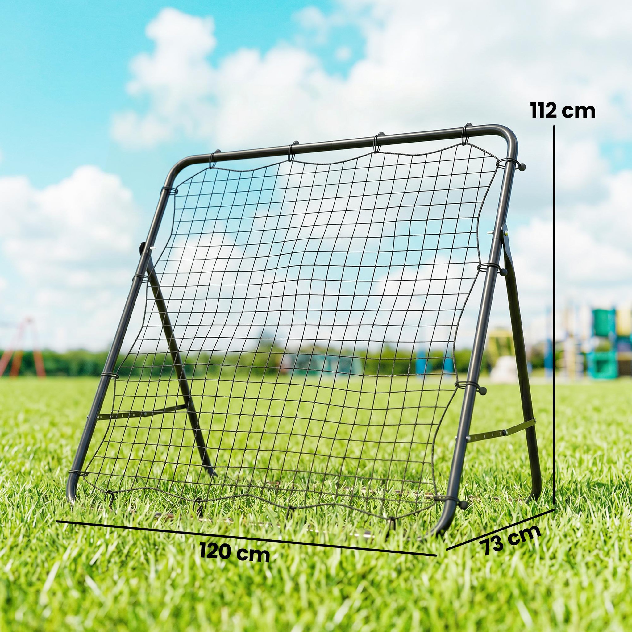 Voir la diapositive 3 : HOMCOM Filet de rebond football pliable réglable 5 angles - acier - 120x73x112cm - noir