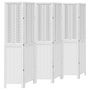Voir la diapositive 2 : VIDAXL Cloison de separation 6 panneaux blanc bois de paulownia massif