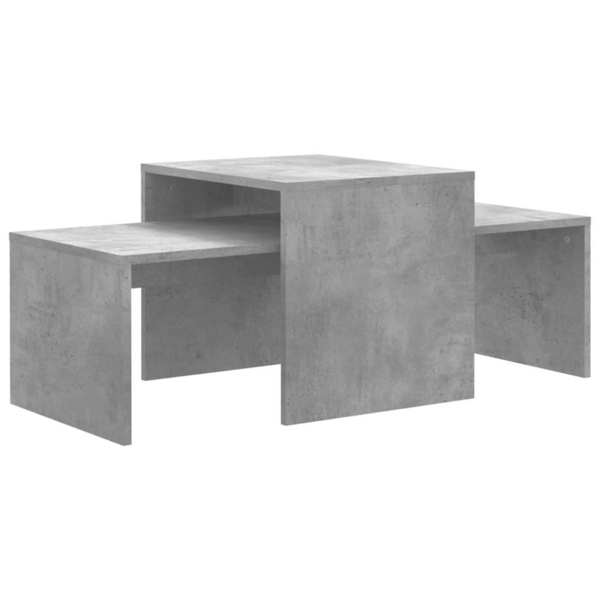 VIDAXL Ensemble de table basse Gris beton 100x48x40 cm Bois ingenierie
