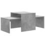 Voir la diapositive 2 : VIDAXL Ensemble de table basse Gris beton 100x48x40 cm Bois ingenierie