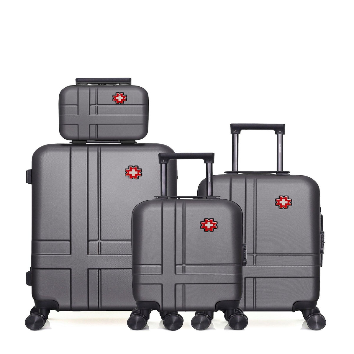 SWISS KOPPER SWISS KOPPER  -  Lot de 4  -  Valise weekend, valise cabine, valise cabine XXS et vanity USTER