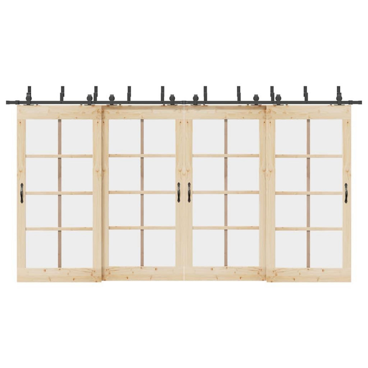 VIDAXL Kit de quincaillerie de porte coulissante 427 cm acier noir