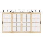 VIDAXL Kit de quincaillerie de porte coulissante 427 cm acier noir