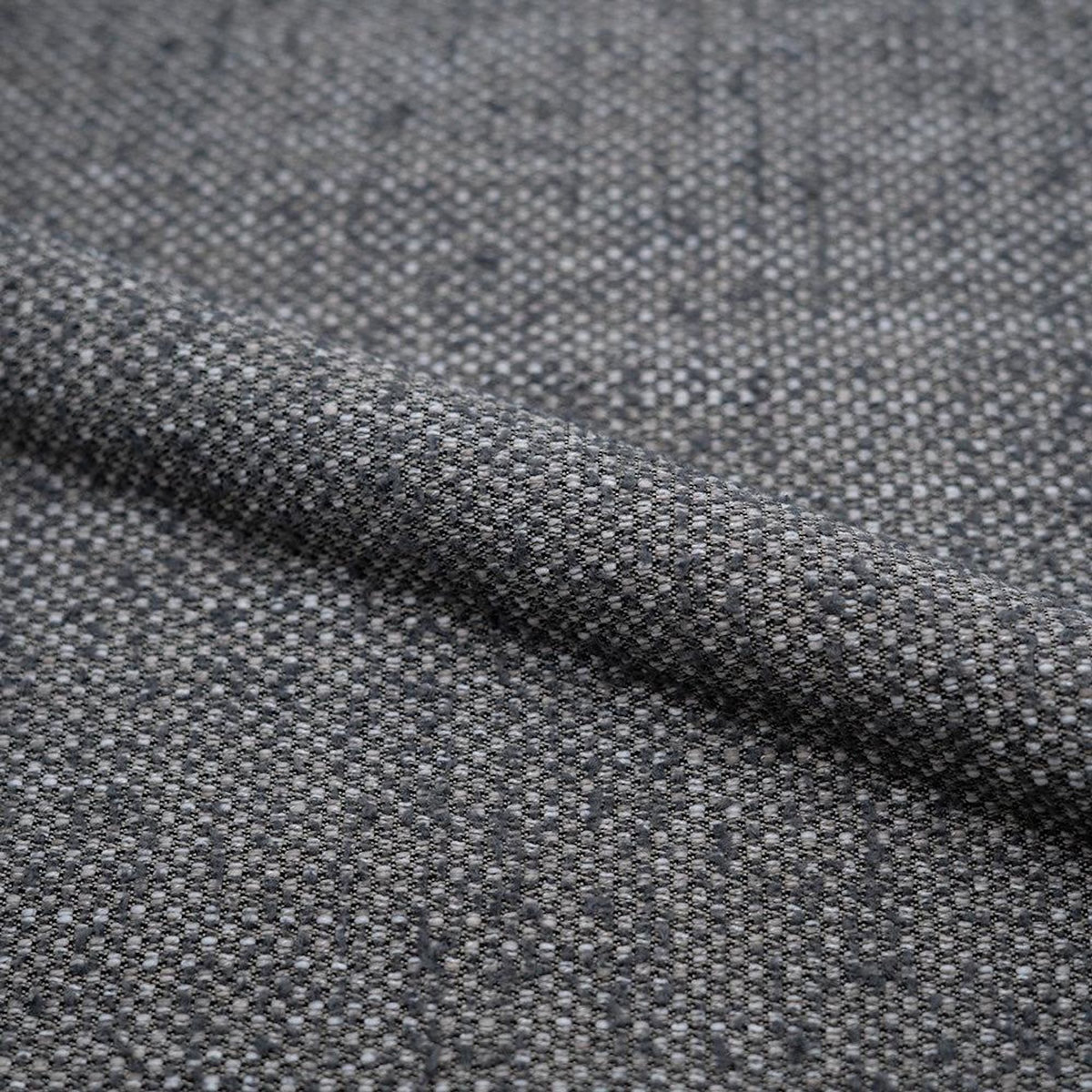 Rendez vous déco Chaise en tissu gris et pieds en métal noir-Angèle