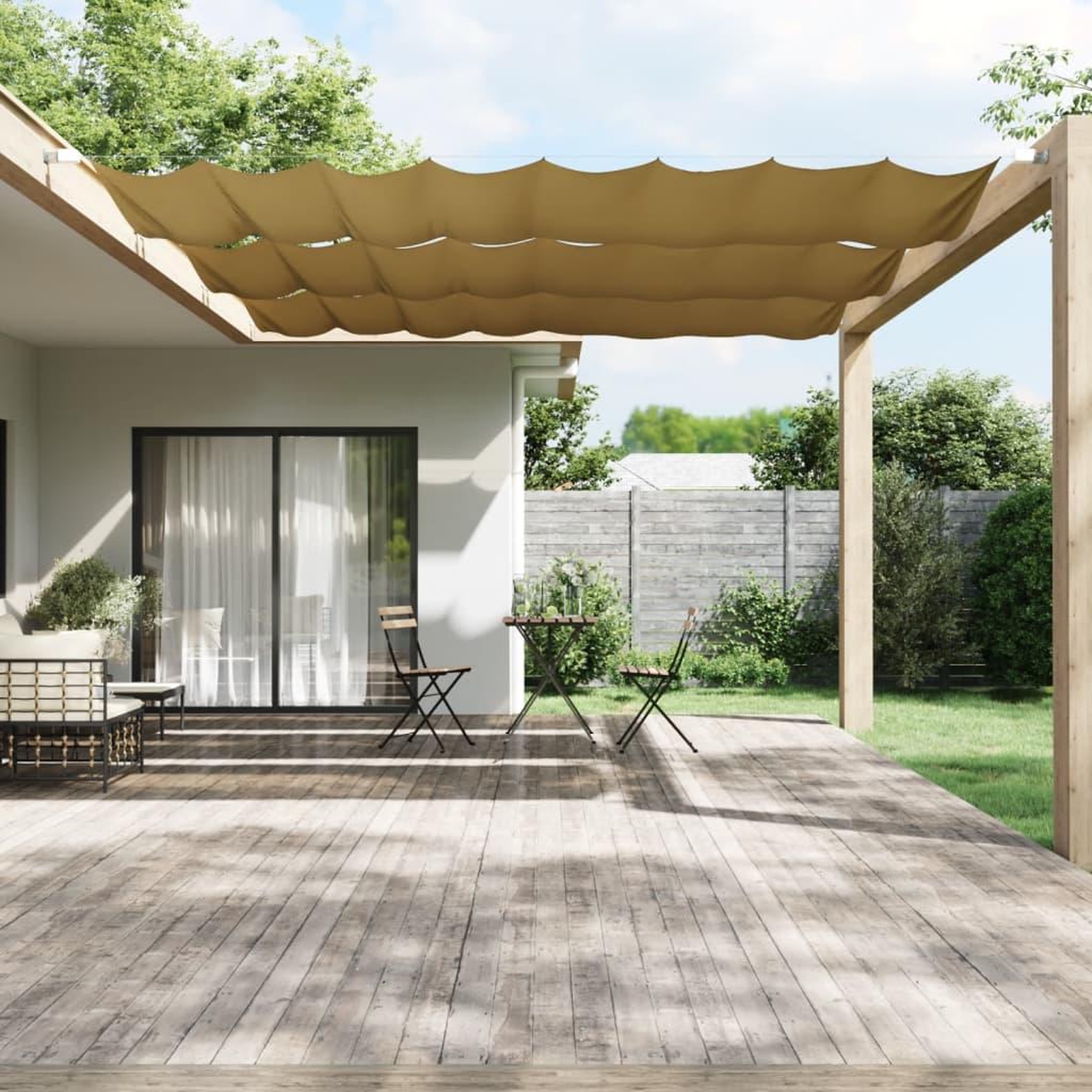 Voir la diapositive 1 : VIDAXL Auvent vertical Beige 140x360 cm Tissu oxford