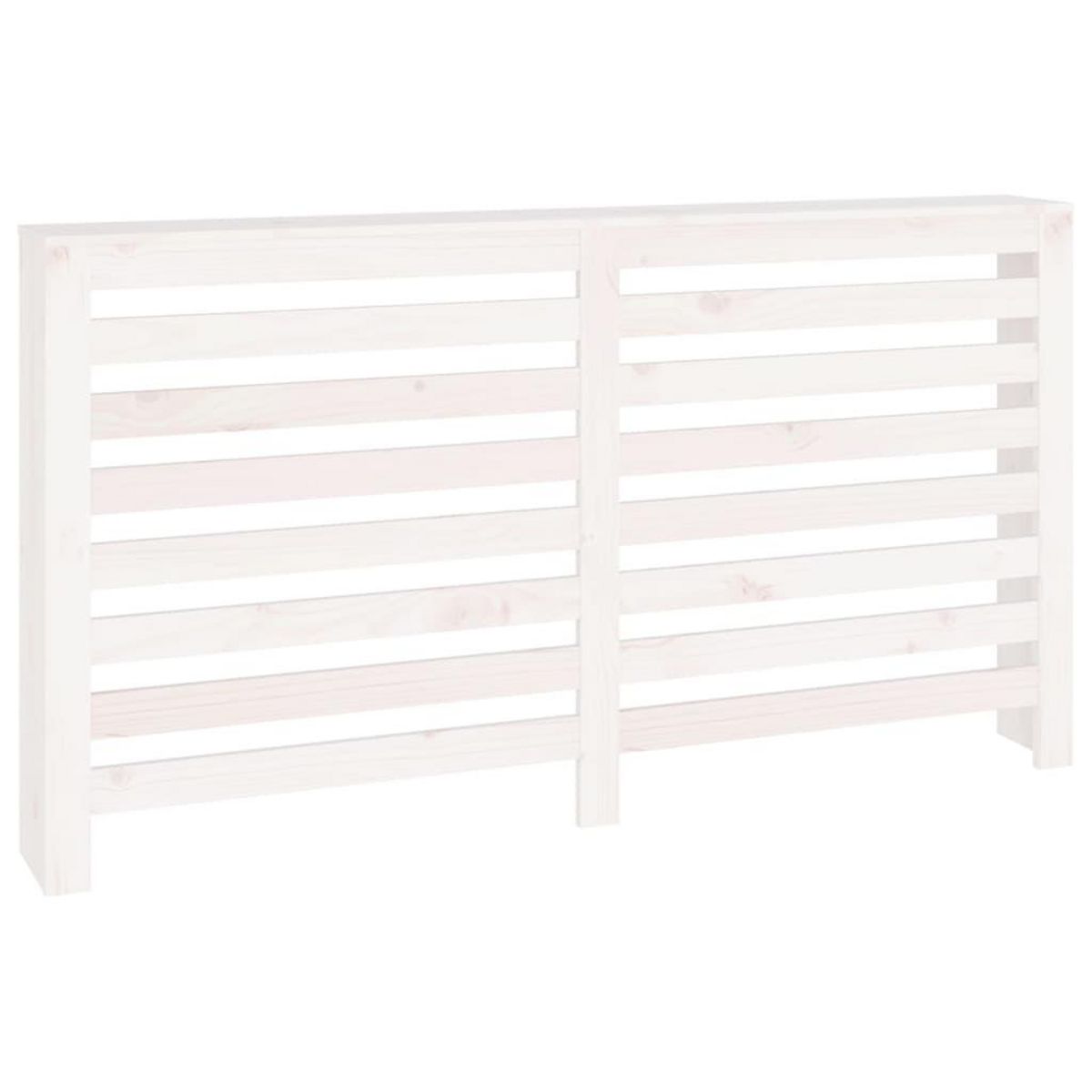 VIDAXL Cache-radiateur Blanc 153x19x84 cm Bois massif de pin