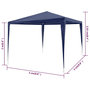 Voir la diapositive 6 : VIDAXL Tonnelle de jardin Tente de reception Chapiteau Bleu 3x3m
