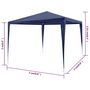 Voir la diapositive 6 : VIDAXL Tonnelle de jardin Tente de reception Chapiteau Bleu 3x3m