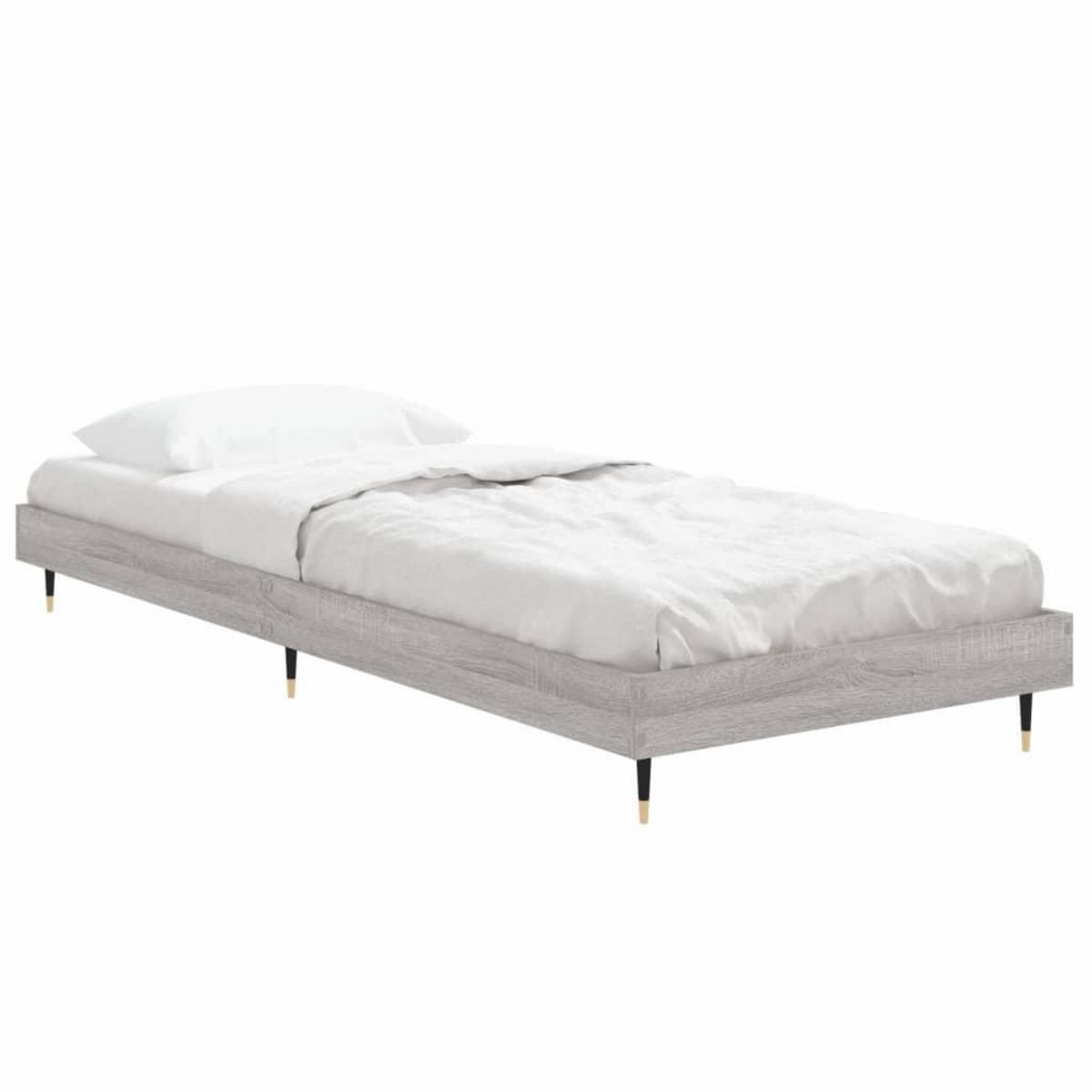 VIDAXL Cadre de lit sans matelas sonoma gris 75x190 cm