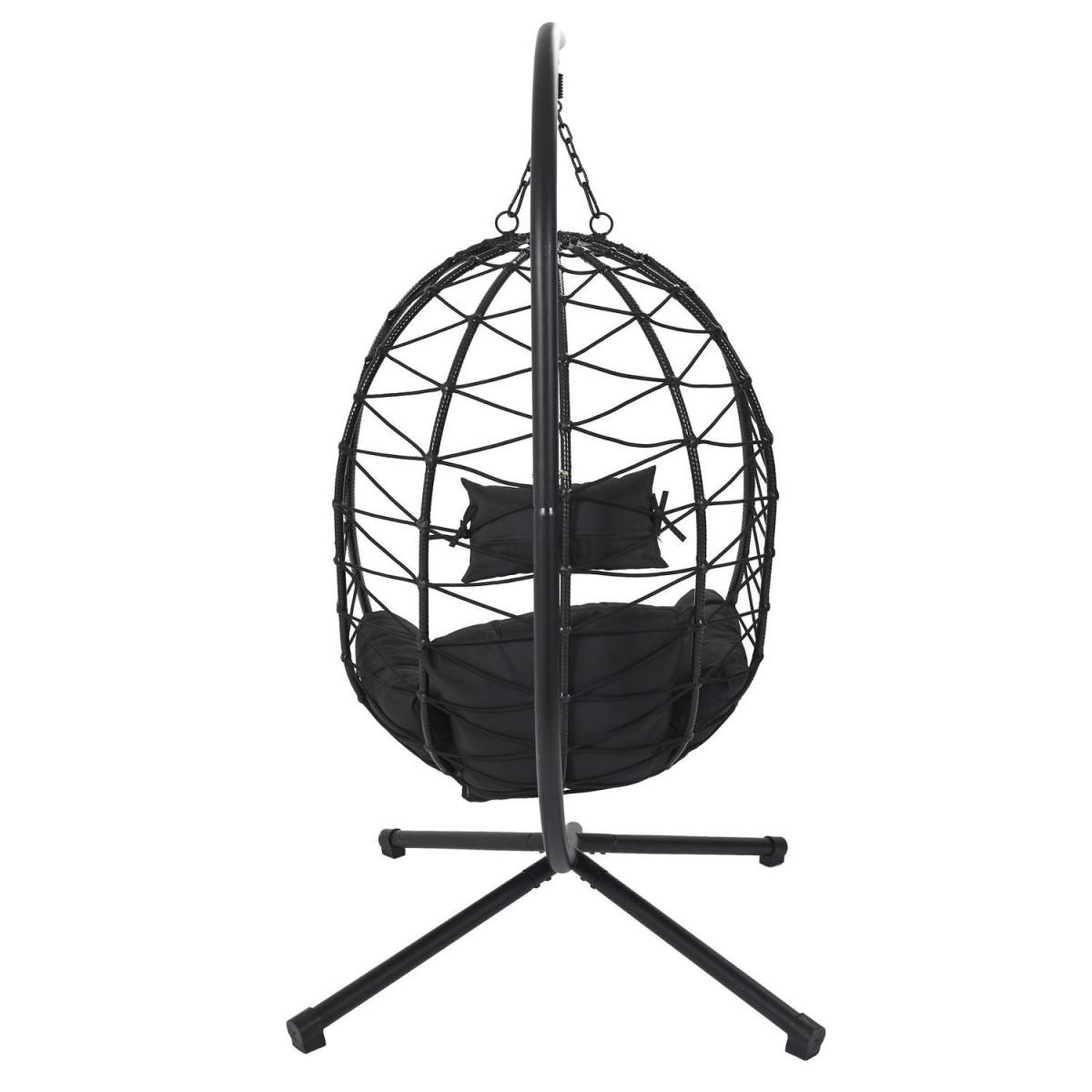 Voir la diapositive 4 : The Home Deco Factory Fauteuil suspendu  zadar  109cm noir