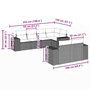 Voir la diapositive 6 : VIDAXL Salon de jardin avec coussins 7 pcs gris clair resine tressee