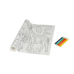 Paris Prix Poster Adhésif à Colorier  Jungle  30x206cm Blanc