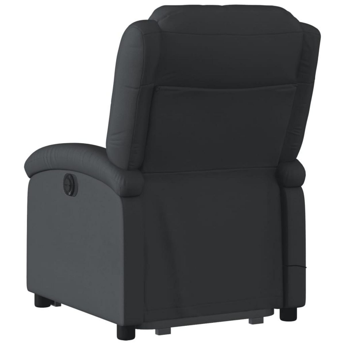 VIDAXL Fauteuil inclinable de massage noir cuir veritable