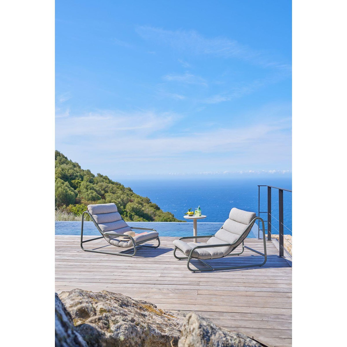 HESPERIDE Table d'appoint de jardin ronde SOLETIA