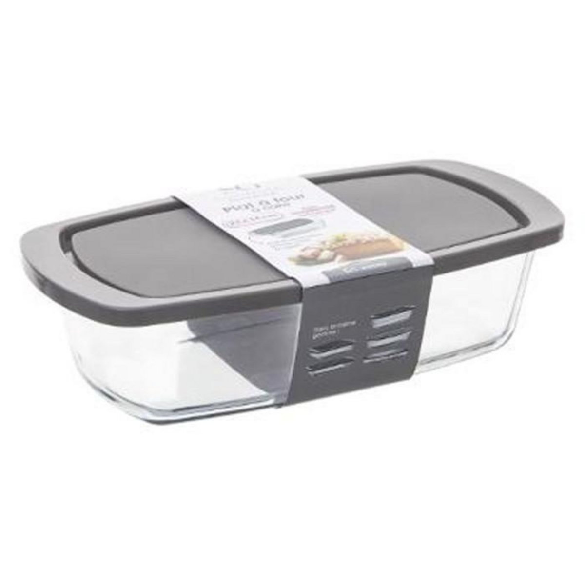 FIVE Plat à Gâteau en Verre  Couvercle  27cm Transparent