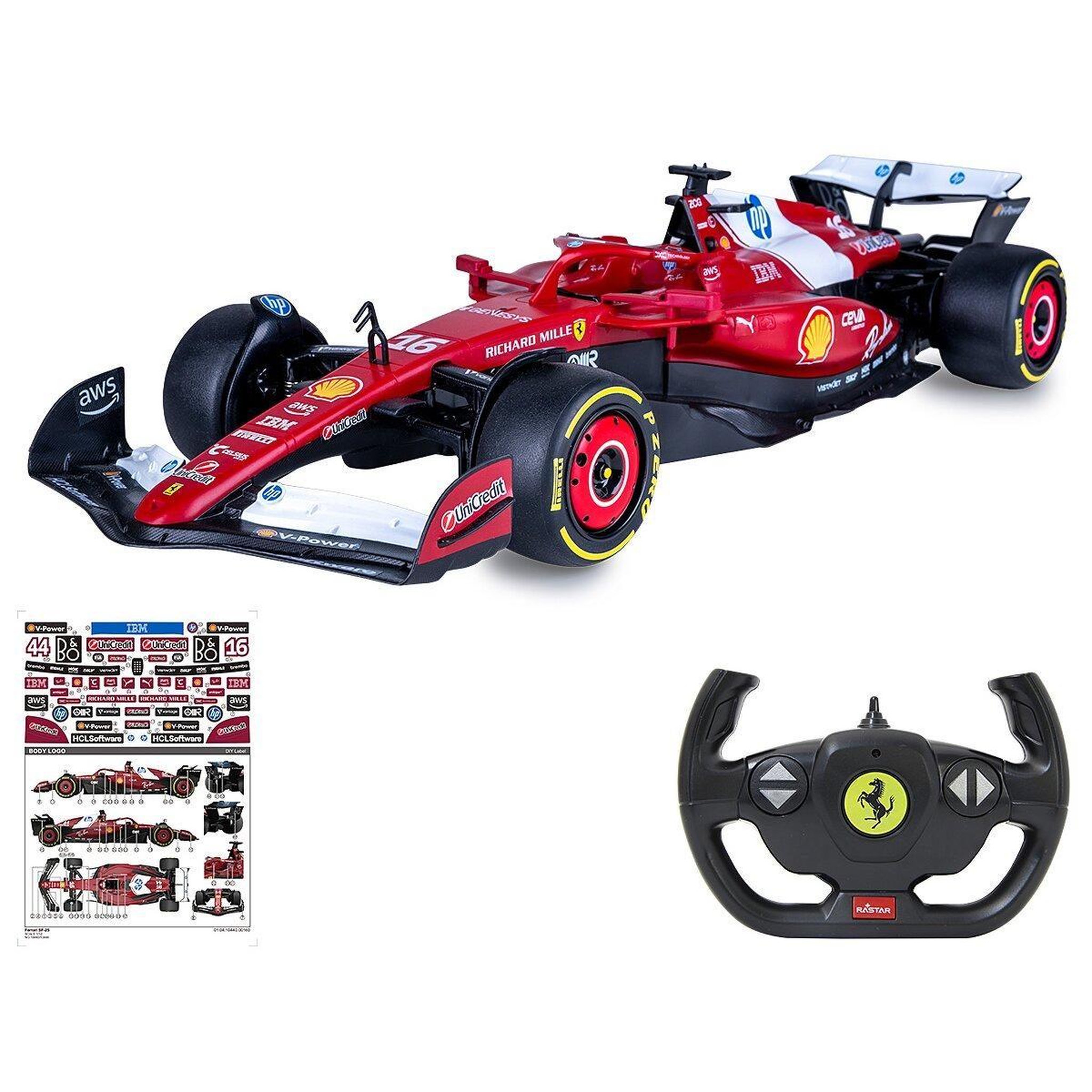 Voir la diapositive 4 : Jamara Voiture télécommandée ferrari sf-25 1:12 rouge 2,4ghz