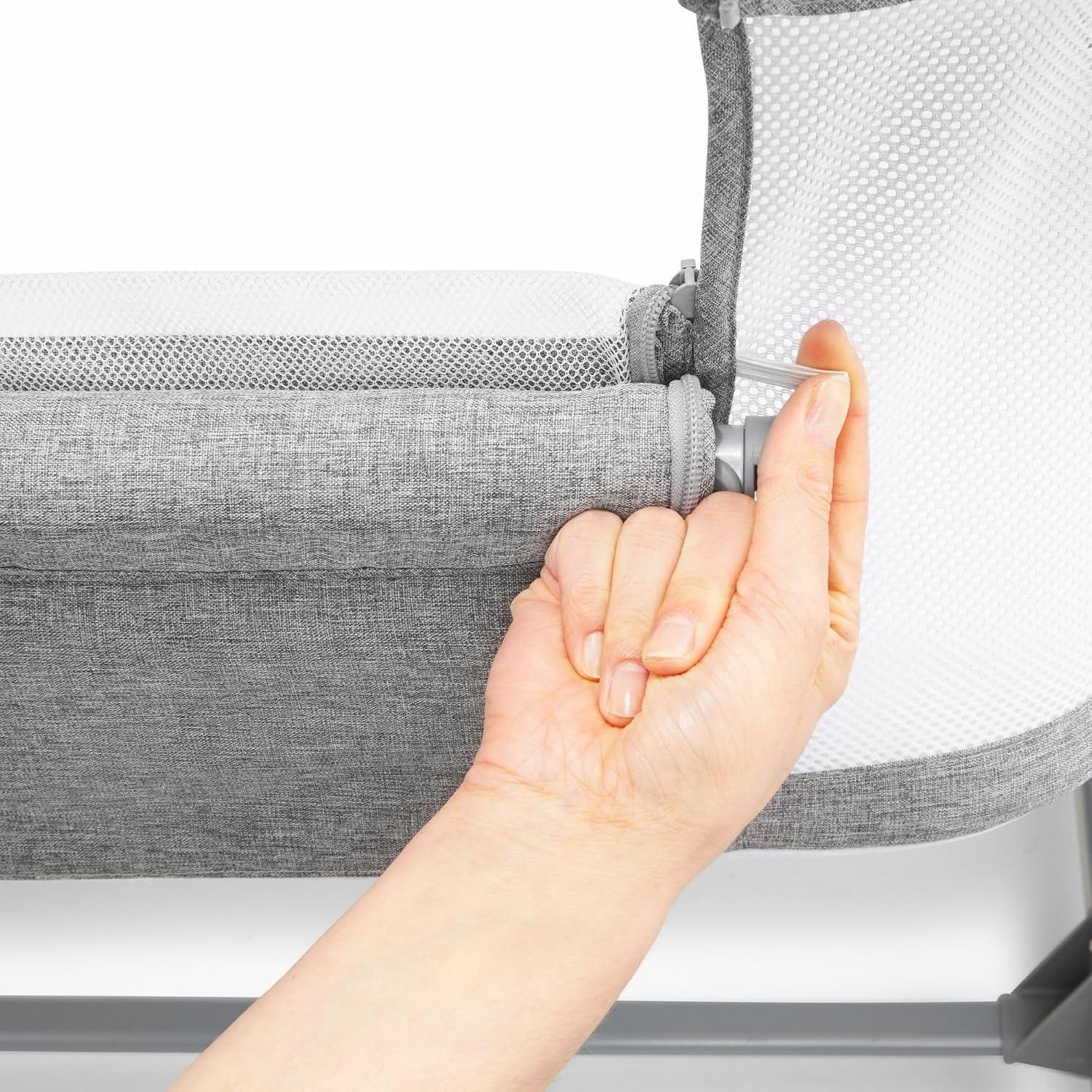 Voir la diapositive 3 : MOBY SYSTEM Lit bébé Cododo 3 en 1, Lit Parapluie Pliable 9 kg, Réglage 7 Niveaux, 4 Roues, Paroi Amovible