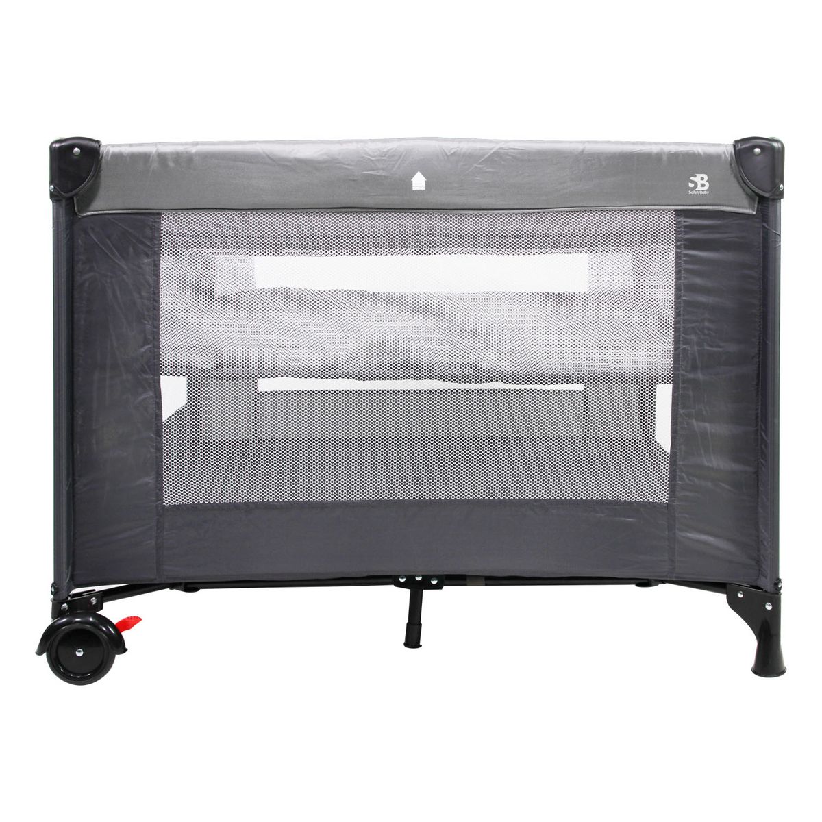 NANIA Parc bébé avec étage Shandy 3 en 1 gris