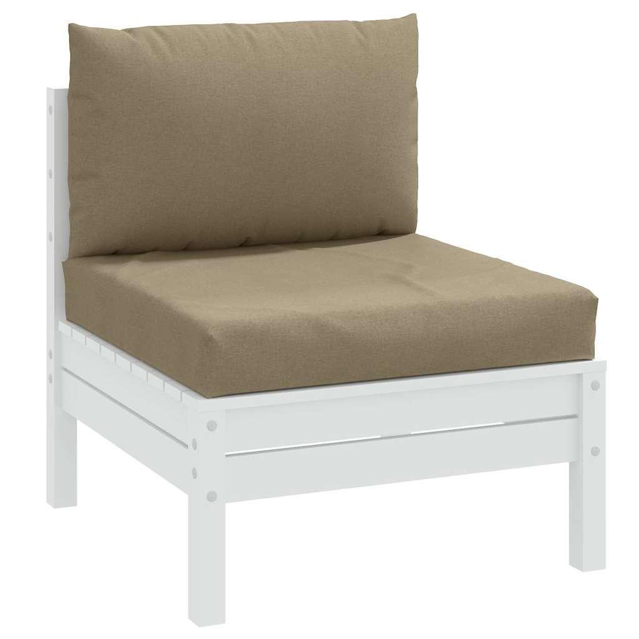VIDAXL Coussins de palette lot de 2 taupe melange tissu