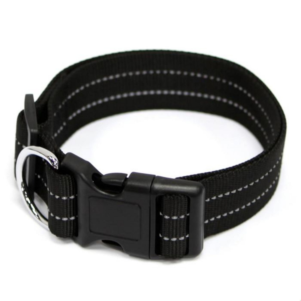 Paris Prix Collier Réglable  Coutures Réfléchissantes  70cm Noir