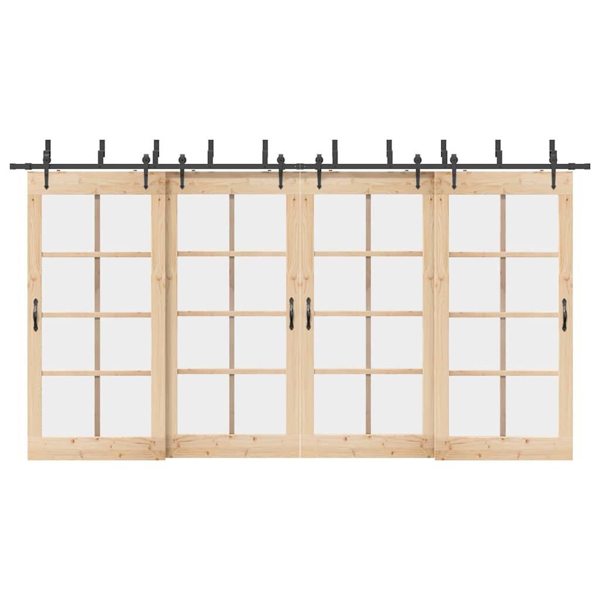 VIDAXL Kit de quincaillerie de porte coulissante 427 cm acier noir